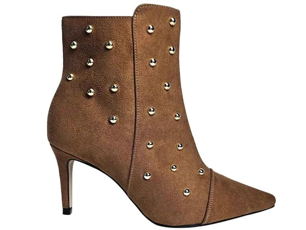 Bota Suede Esfericas Salto 7cm