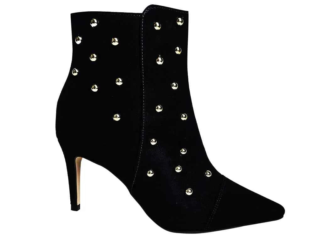 Bota Suede Esfericas Salto 7cm