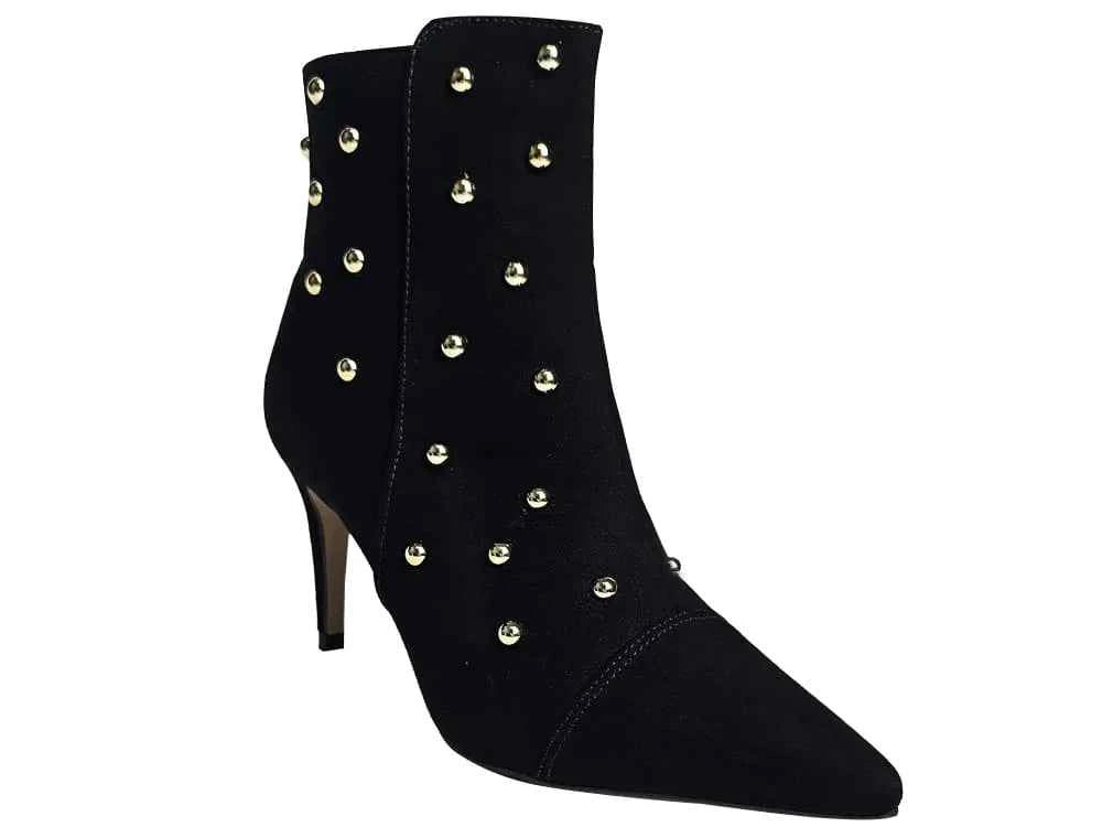 Bota Suede Esfericas Salto 7cm